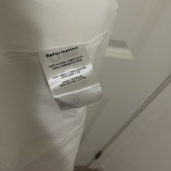 Reformation Bridgton Linen Dress White - Picture 7 of 7